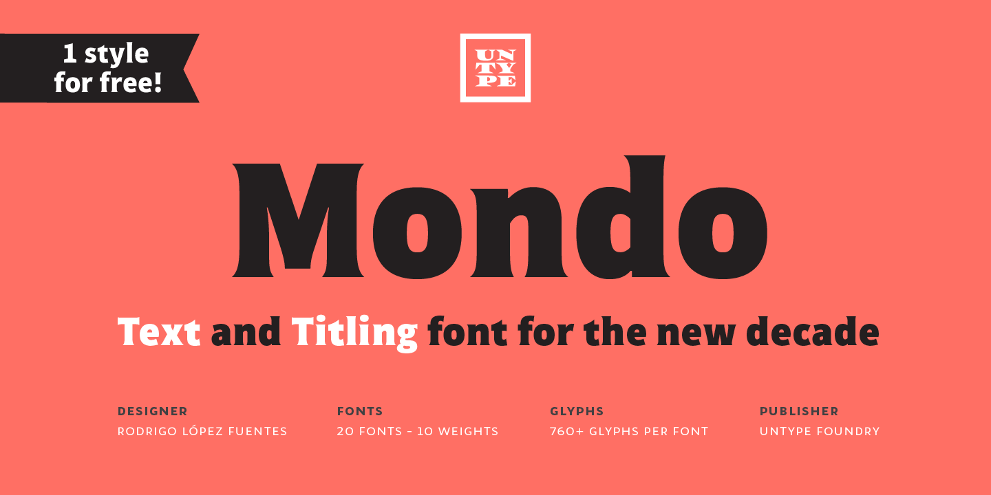 Mondo Regular Font preview